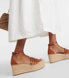 Tory Burch Ines leather espadrille wedges