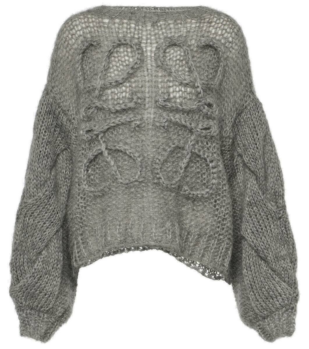 Loewe Anagram open-knit mohair-blend sweater Loewe