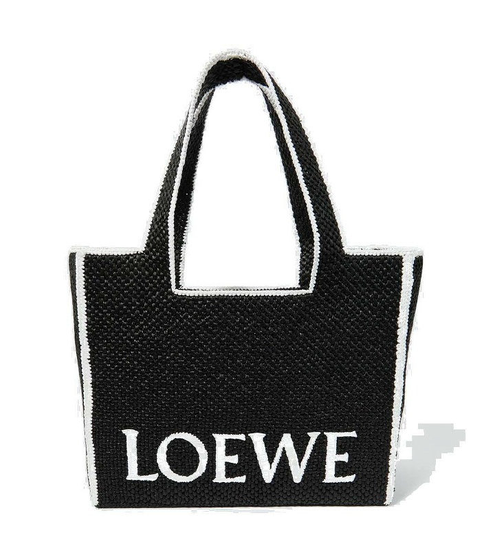 Photo: Loewe Large logo raffia tote bag