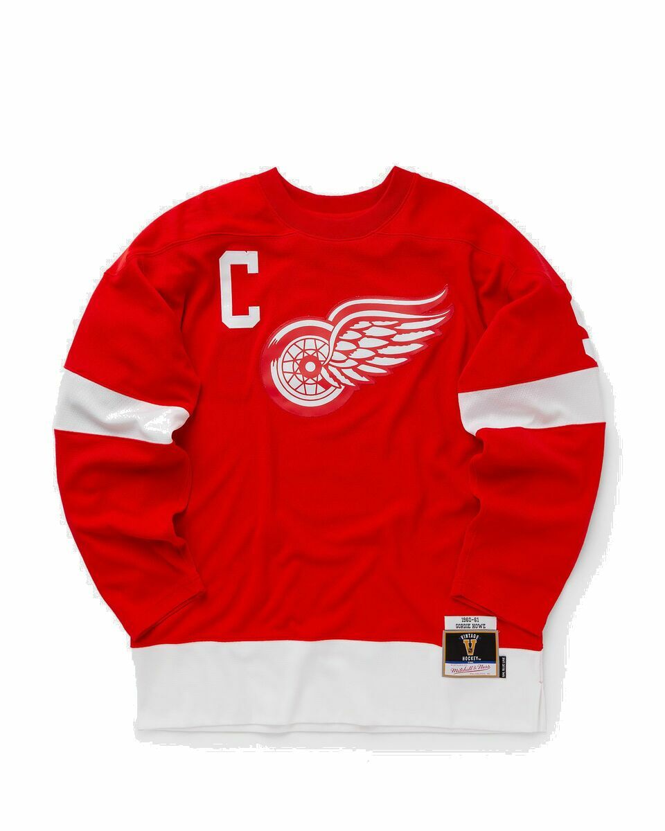 Photo: Mitchell & Ness Nhl Blue Line Jersey Detroit Red Wings 1960 61 Gordie Howe #9 Red - Mens - Jerseys