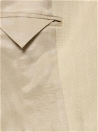 BALMAIN - Belted Linen & Hemp Trench Coat