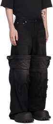 We11done Black Layered Jeans