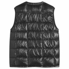 and wander Diamond Stitch Down Vest in Black