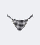 Montce Sandra polka-dot seersucker bikini bottoms