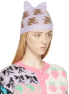 Ashley Williams SSENSE Exclusive Purple Teddies Cat Hat