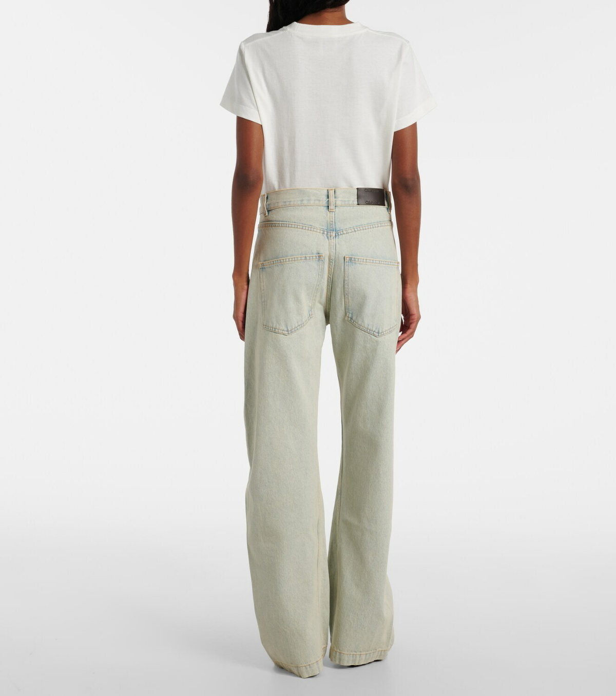 Calvin Klein Collection Mid-rise wide-leg jeans