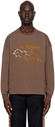 Bode Brown Message Sweatshirt