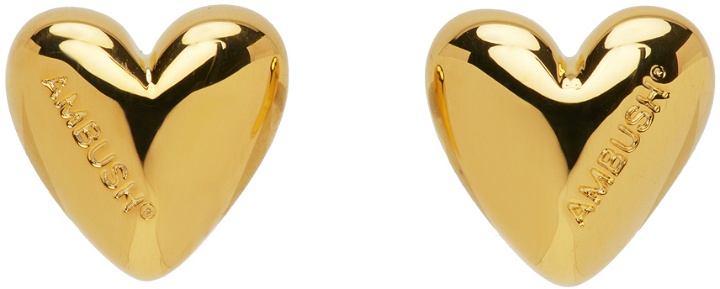 Photo: AMBUSH Gold Heart Earrings