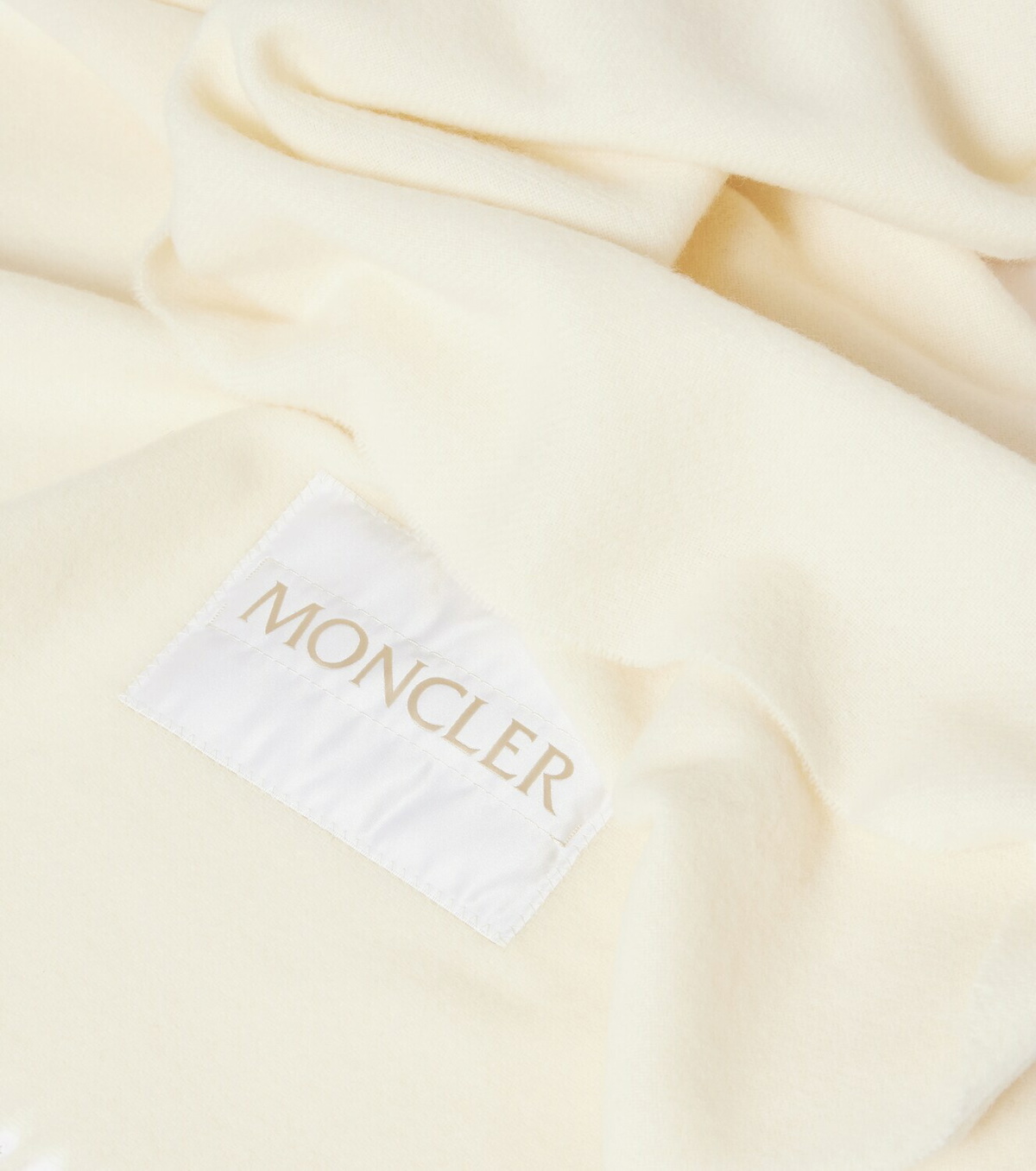 Moncler Logo virgin wool felt scarf