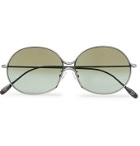 Kingsman - Cutler and Gross Round-Frame Silver-Tone Metal Sunglasses - Silver