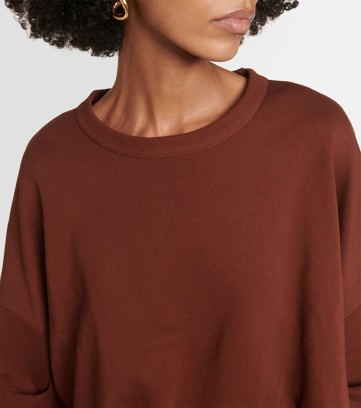 Dries Van Noten Hannett draped cotton sweatshirt Dries Van Noten