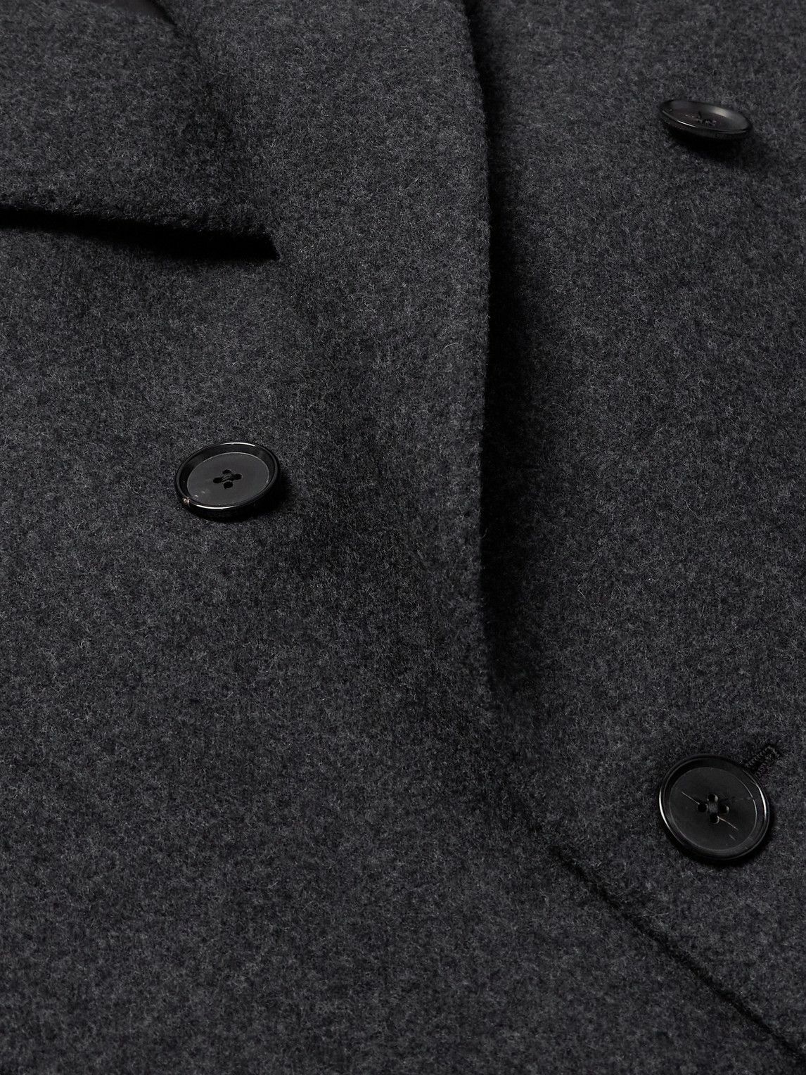 Caruso - Double-Breasted Wool and Cashmere-Blend Coat - Gray