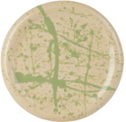 BOMBAC Off-White & Green Splatter Plate