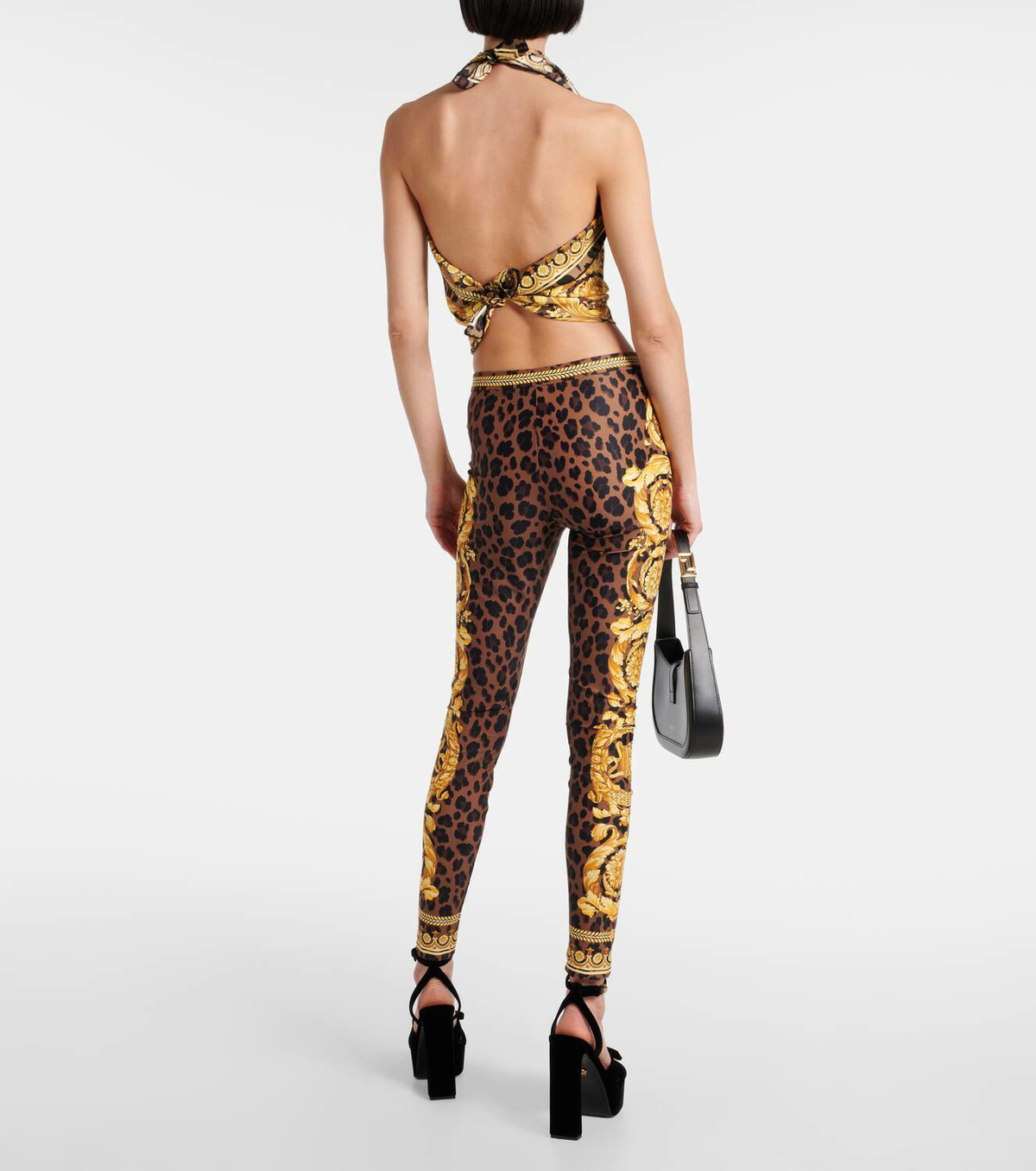 Versace Barocco leopard-print leggings Versace