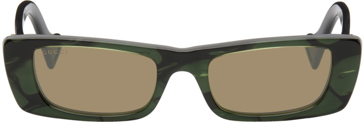 Photo: Gucci Green Rectangular Sunglasses