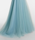 Costarellos Vivienne embellished tulle gown