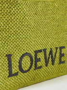 LOEWE - Paula’s Ibiza Font Medium Logo-Embroidered Raffia Tote Bag