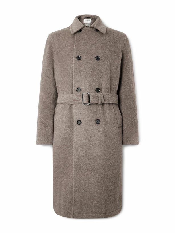 Photo: Oliver Spencer - Double-Breasted Recycled Wool-Blend Coat - Brown