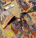 BODE - Bay'ah Camp-Collar Embroidered Cotton-Mesh Shirt - Neutrals