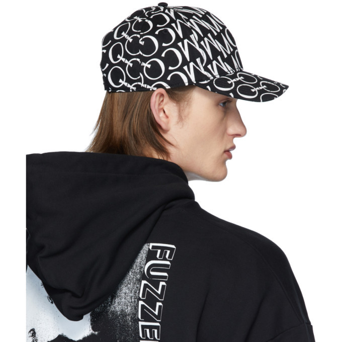 McQ Alexander McQueen Black and White Allover Print Cap McQ
