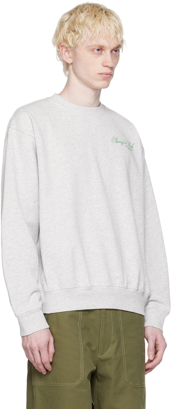 Sporty & Rich Gray Villa Sweatshirt Sporty & Rich