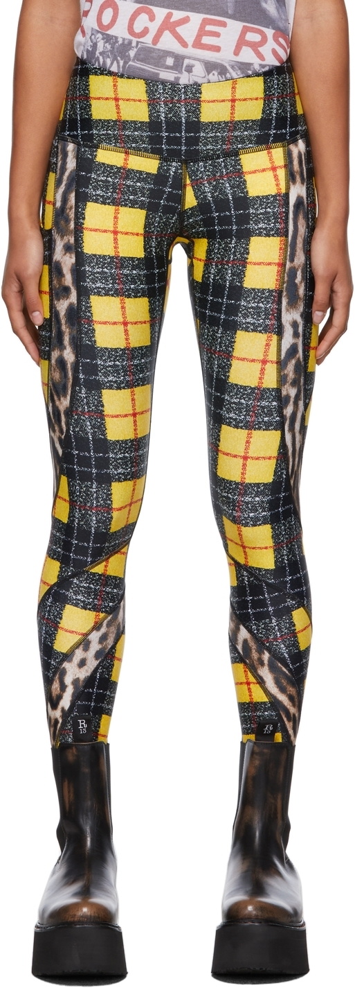 R13 Yellow Paneled Leggings R13