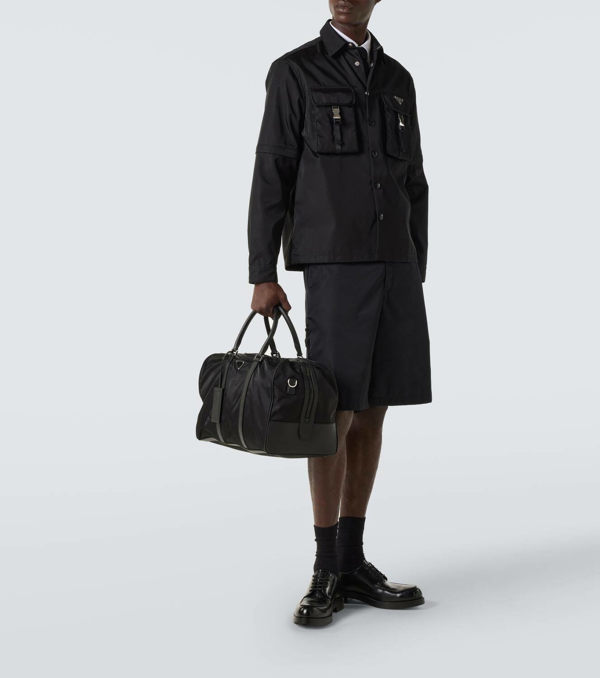 Prada Re-Nylon and Saffiano leather duffel bag