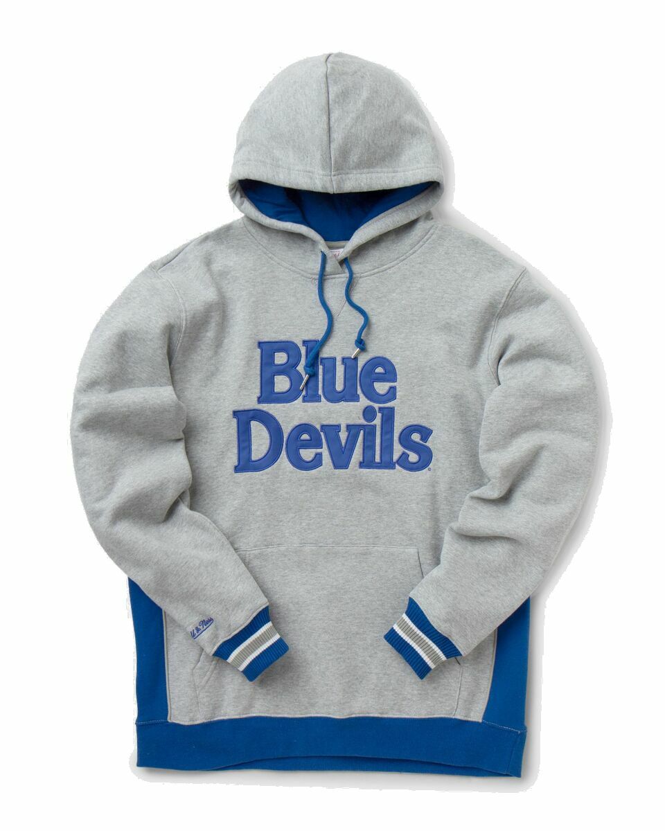 Photo: Mitchell & Ness Duke University Pinnacle Heavyweight Fleece Hoodie Grey - Mens - Hoodies/Team Sweats