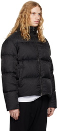 Versace Black Barocco Light Puffer Down Jacket