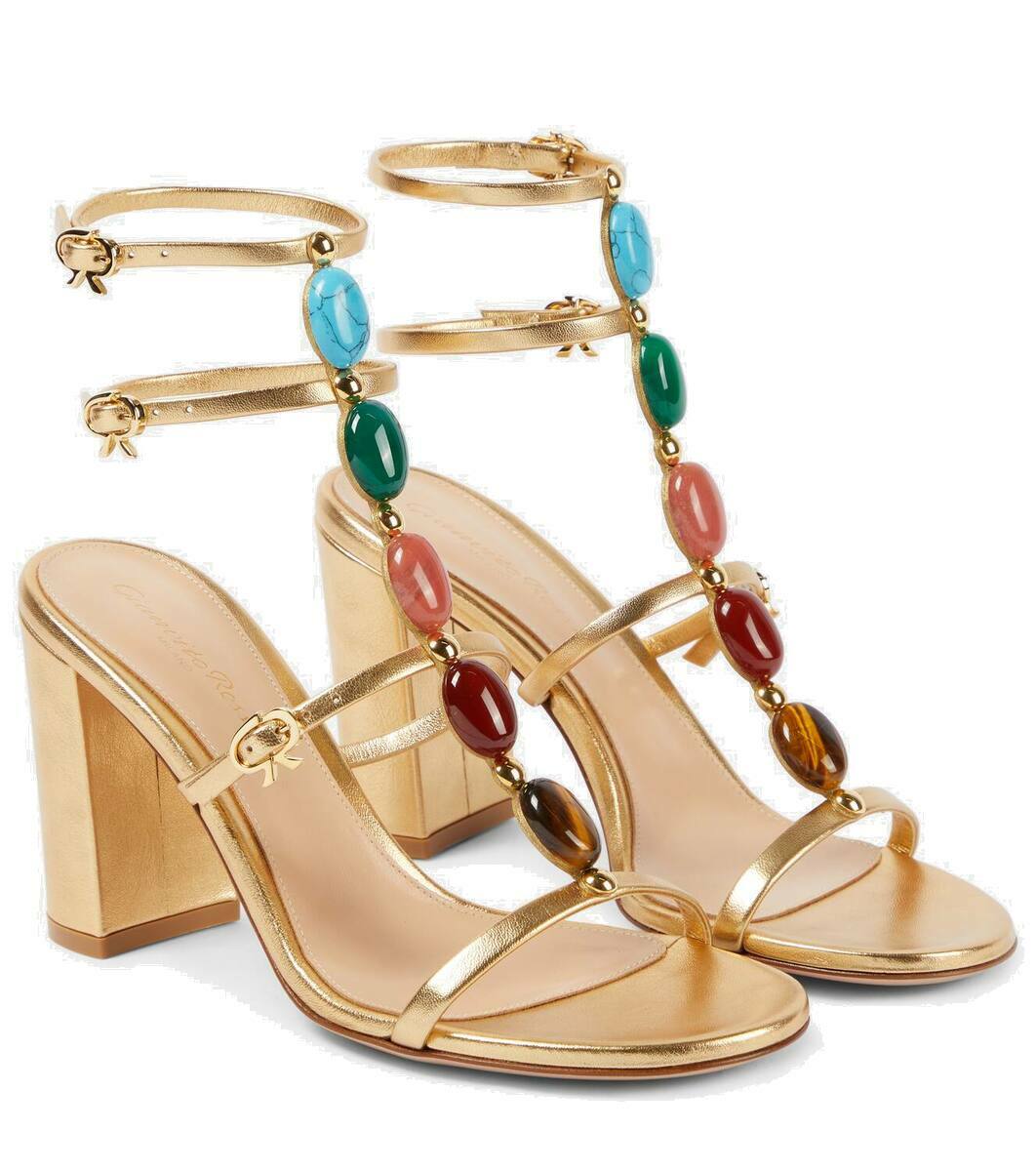 Gianvito Rossi Shanti 85 embellished leather sandals
