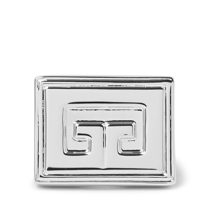 Photo: Givenchy - Logo-Detailed Silver-Tone Ring - Silver