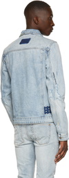 Ksubi Blue Denim Classic Kolor Stitch Jacket