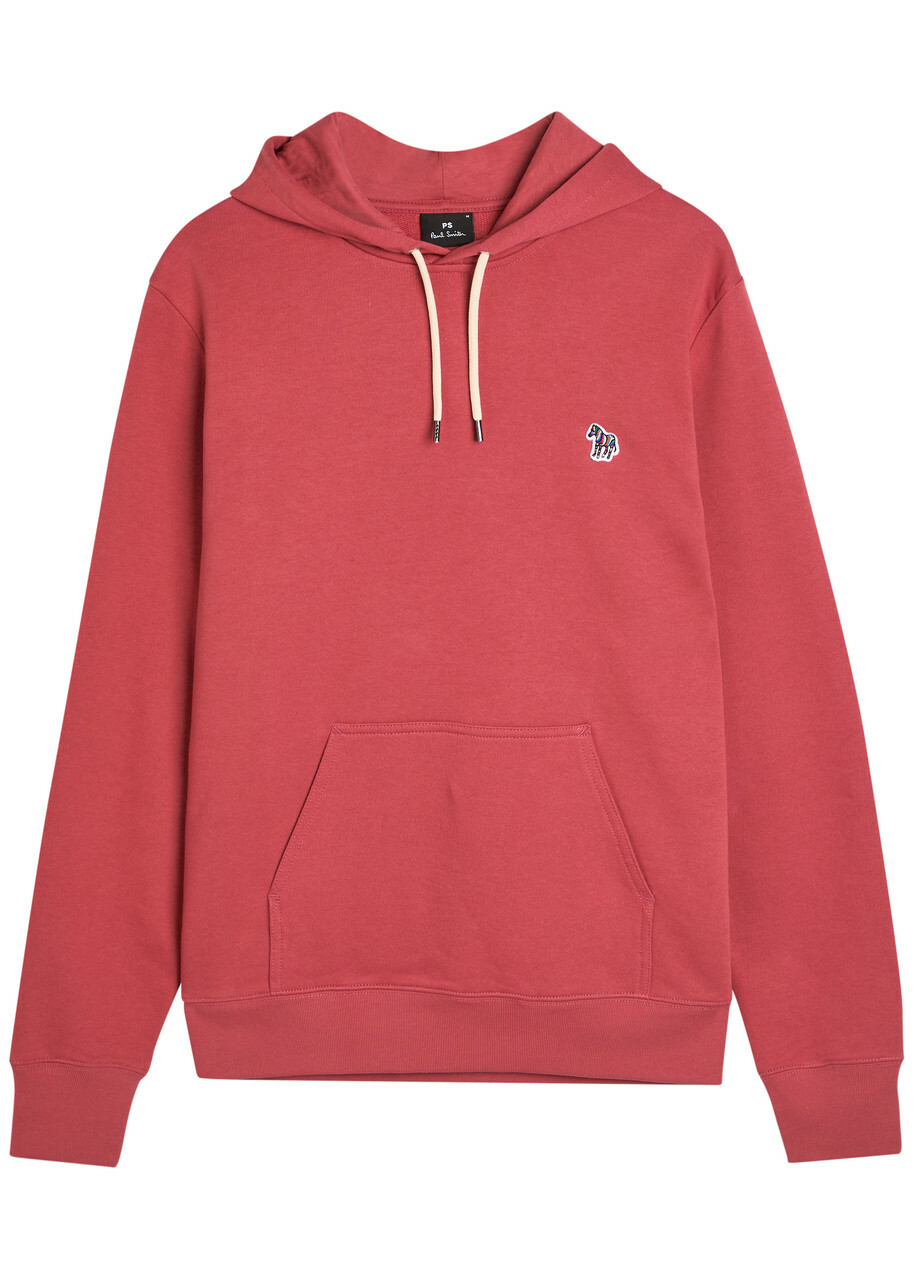 PS Paul Smith Appliquéd Hooded Cotton Sweatshirt Pink