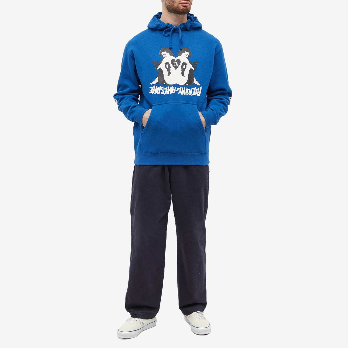 Fucking Awesome Men's Cards Hoody in Royal Fucking Awesome