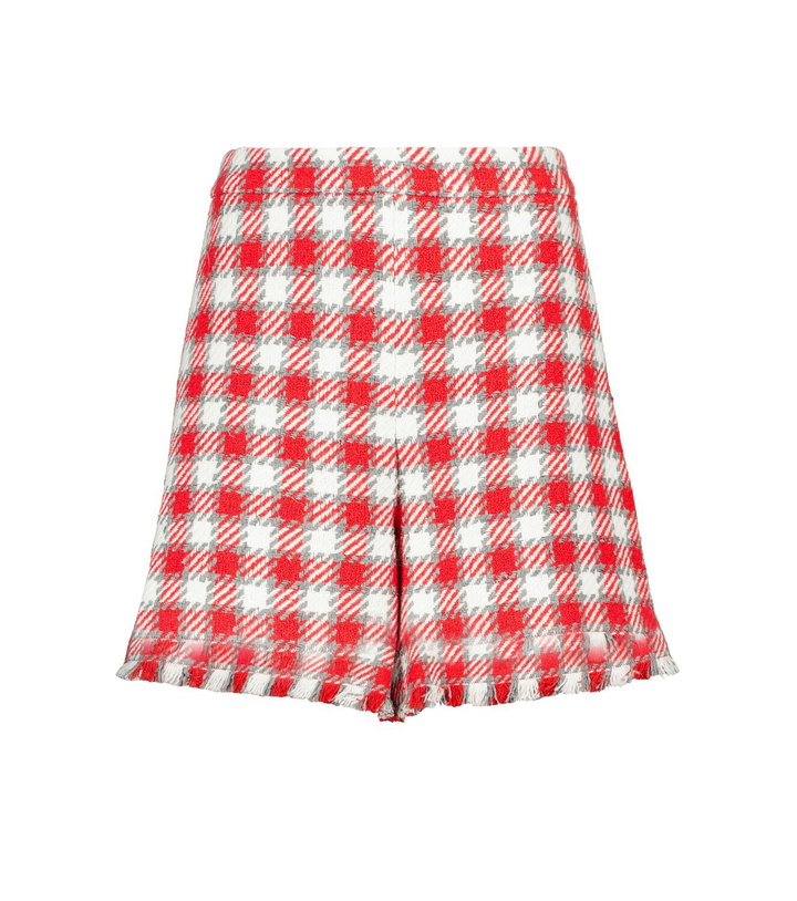 Photo: Oscar de la Renta Checked wool-blend shorts