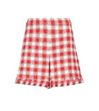 Oscar de la Renta Checked wool-blend shorts