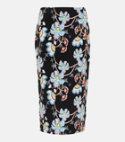 Diane von Furstenberg Kara floral cady pencil skirt