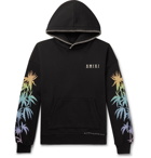 AMIRI - Oversized Embroidered Printed Cotton-Jersey Hoodie - Black
