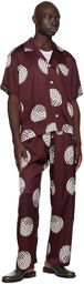 Bode Burgundy Lattice Sphere Shirt