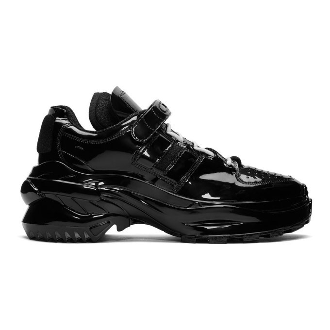 Maison Margiela Black Coated Retro Fit Sneakers