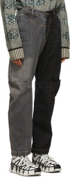 ADER error Black & Grey Eclipse Denim Jeans