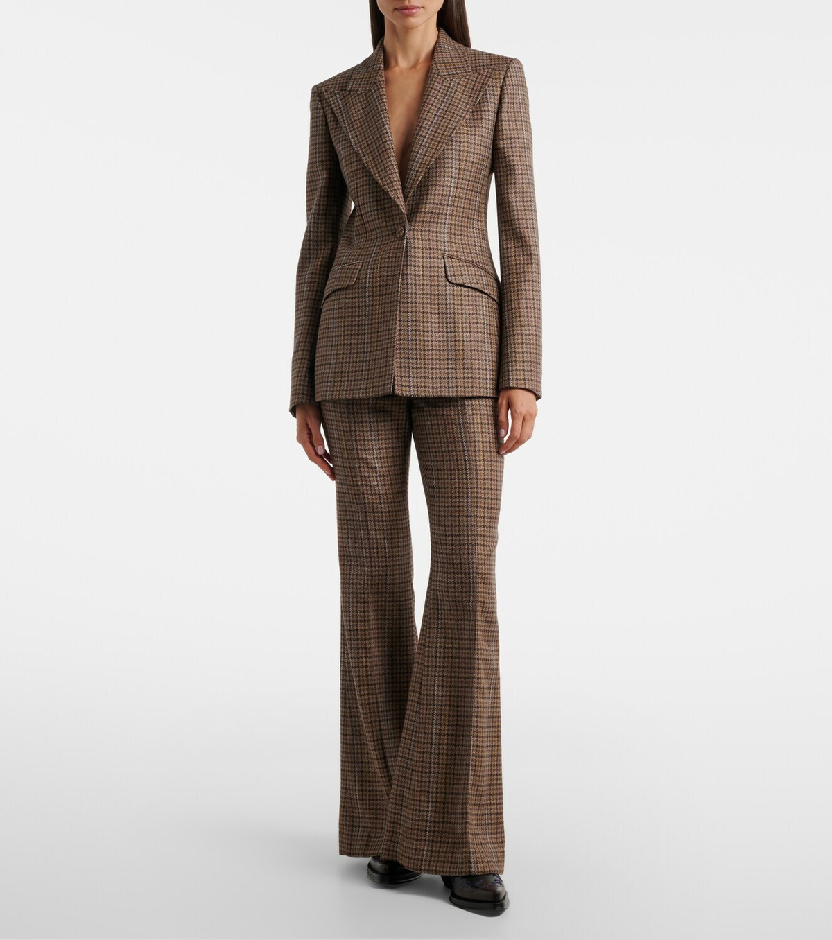 Gabriela Hearst Leiva houndstooth wool and silk blazer