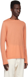 Dries Van Noten Orange Crewneck Long Sleeve T-Shirt