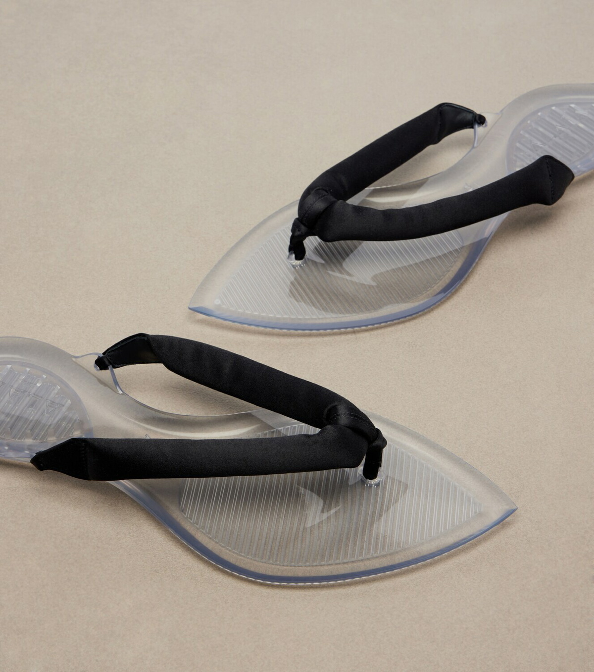 Alaïa Invisible satin thong sandals