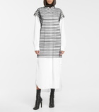 Dries Van Noten - Striped mesh tie-neck top