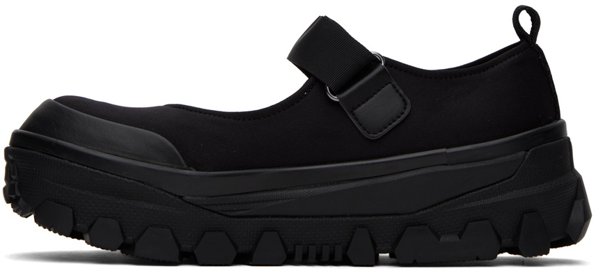 AMOMENTO Black Strap Mary Jane Slippers