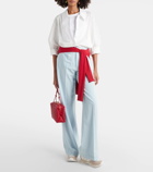 Polo Ralph Lauren Cotton chambray wide-leg pants