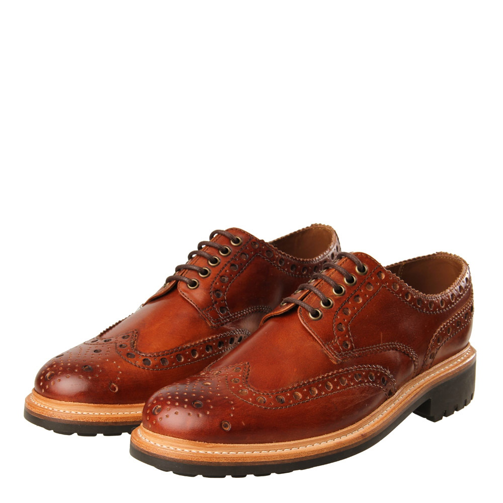 Archie Brogue - Hand Painted Tan