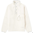 And Wander Men's Wool Fleece Pullover in Off White