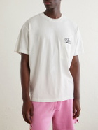 Cherry Los Angeles - Logo-Embroidered Cotton-Jersey T-Shirt - Neutrals